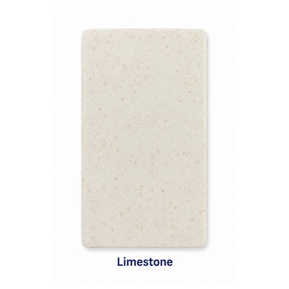 Novatto StoneCore 30-inch single bowl kitchen sink in limestone with a smooth, natural stone finish.