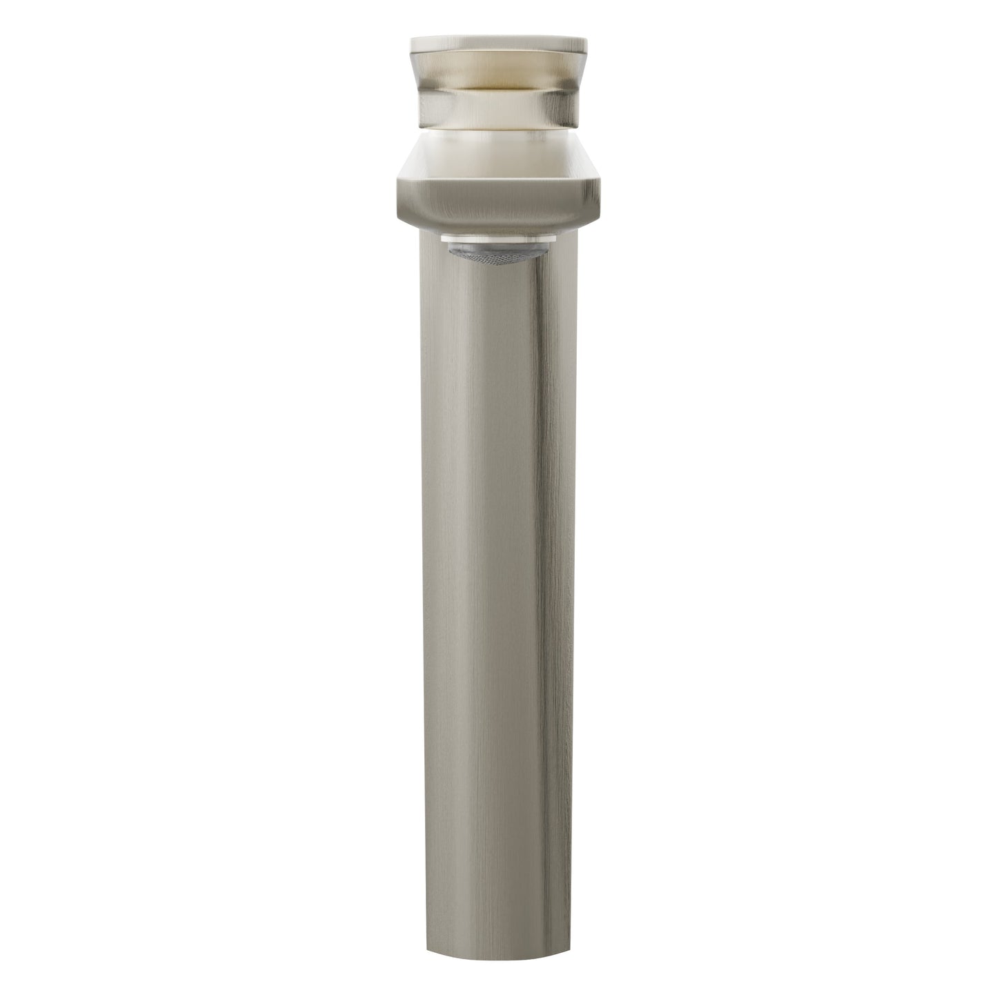 Modern Novatto Thix single hole vessel bathroom faucet with sleek design, front view showing chrome finish and streamlined spout.