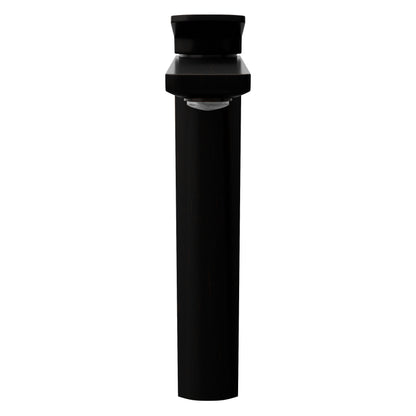 Modern Novatto Thix single hole vessel bathroom faucet in oil-rubbed bronze, front view showing sleek design and single lever handle.