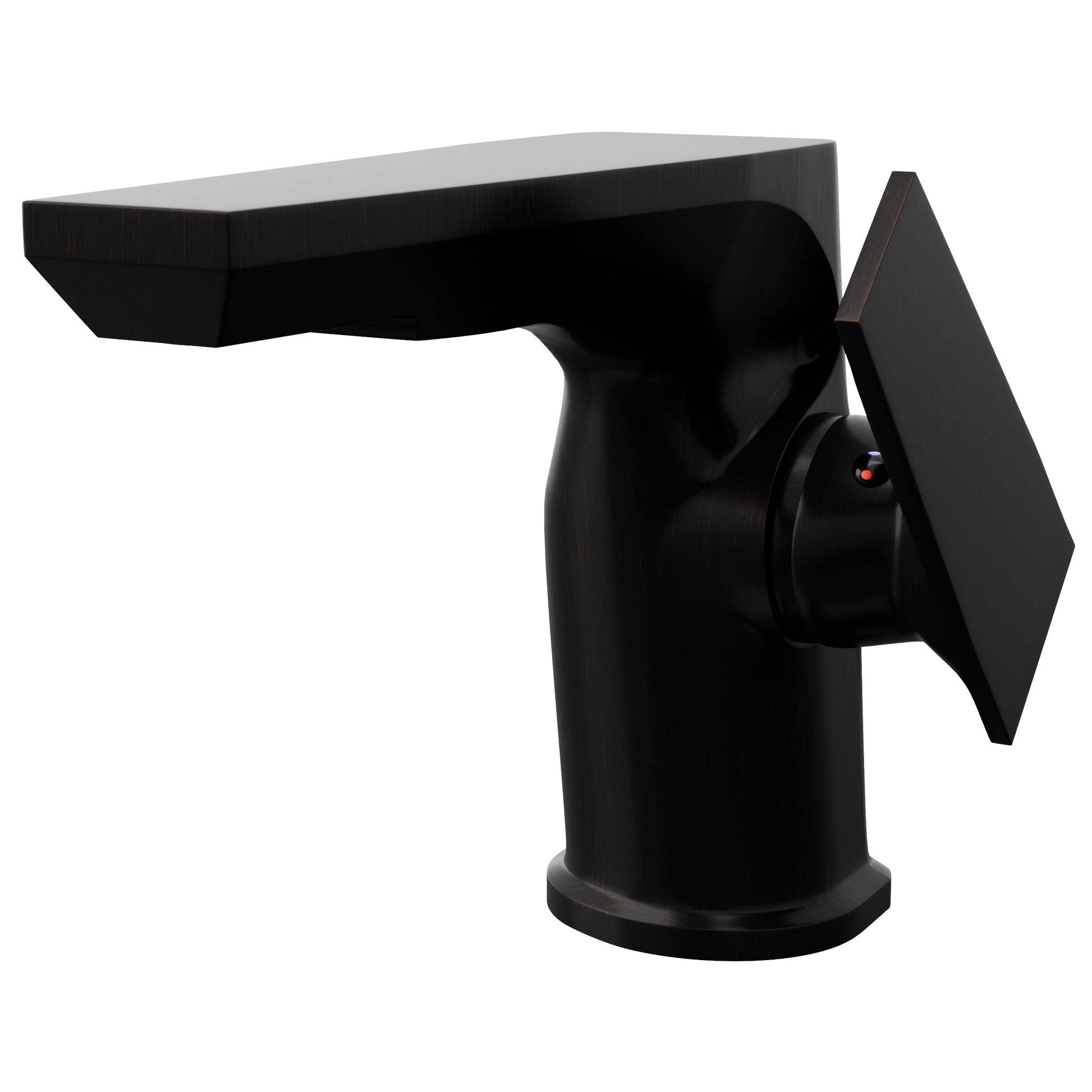 Contemporary Novatto single handle lavatory faucet from NBF-061 series, three-quarter view, with sleek modern design for bathroom sinks.