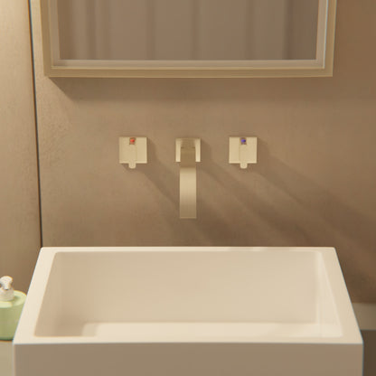 Dekker Two Handle Wall Mount Bathroom Faucet Series, NBF-W02