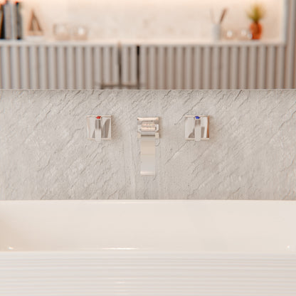 Dekker Two Handle Wall Mount Bathroom Faucet Series, NBF-W02