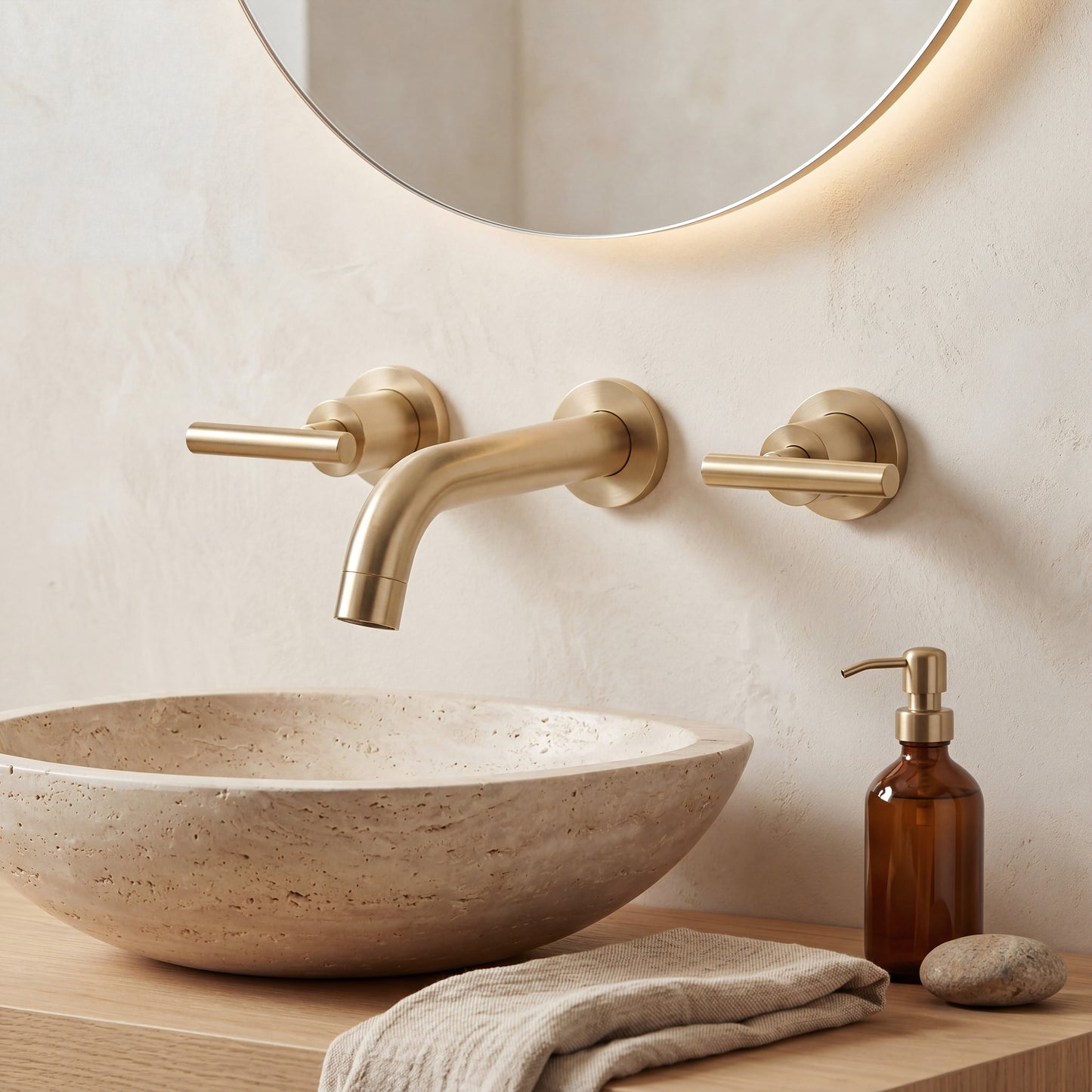 Kennedy Two Handle Wall Mount Bathroom Faucet Series, NBF-W04