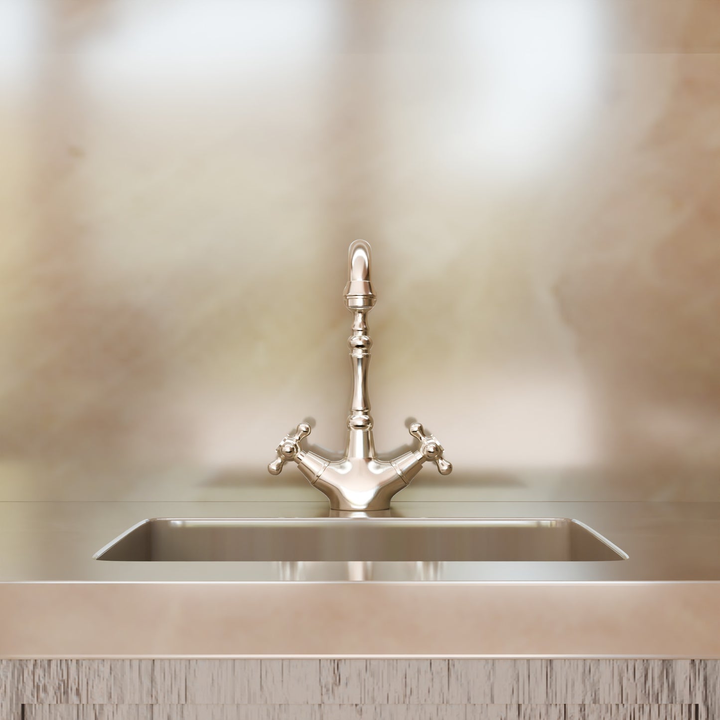 The Kay Duhbul Double Handle Traditional Swivel Bar Faucet Series, NBPF-146