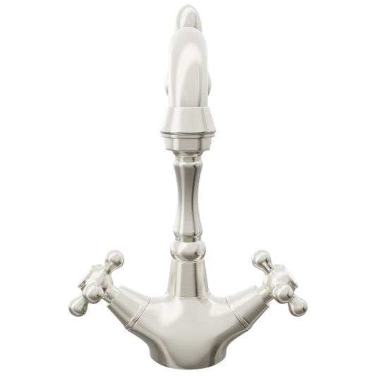 The Kay Duhbul Double Handle Traditional Swivel Bar Faucet Series, NBPF-146