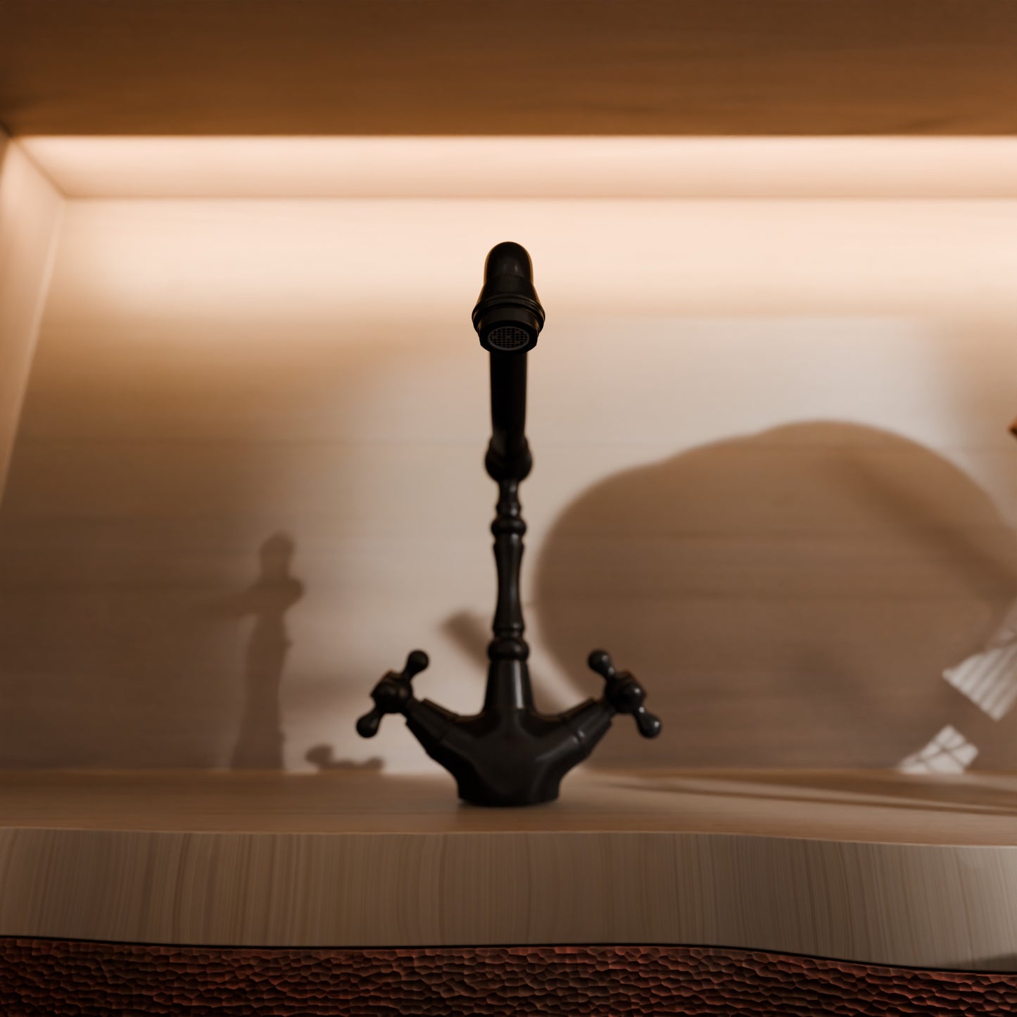 The Kay Duhbul Double Handle Traditional Swivel Bar Faucet Series, NBPF-146