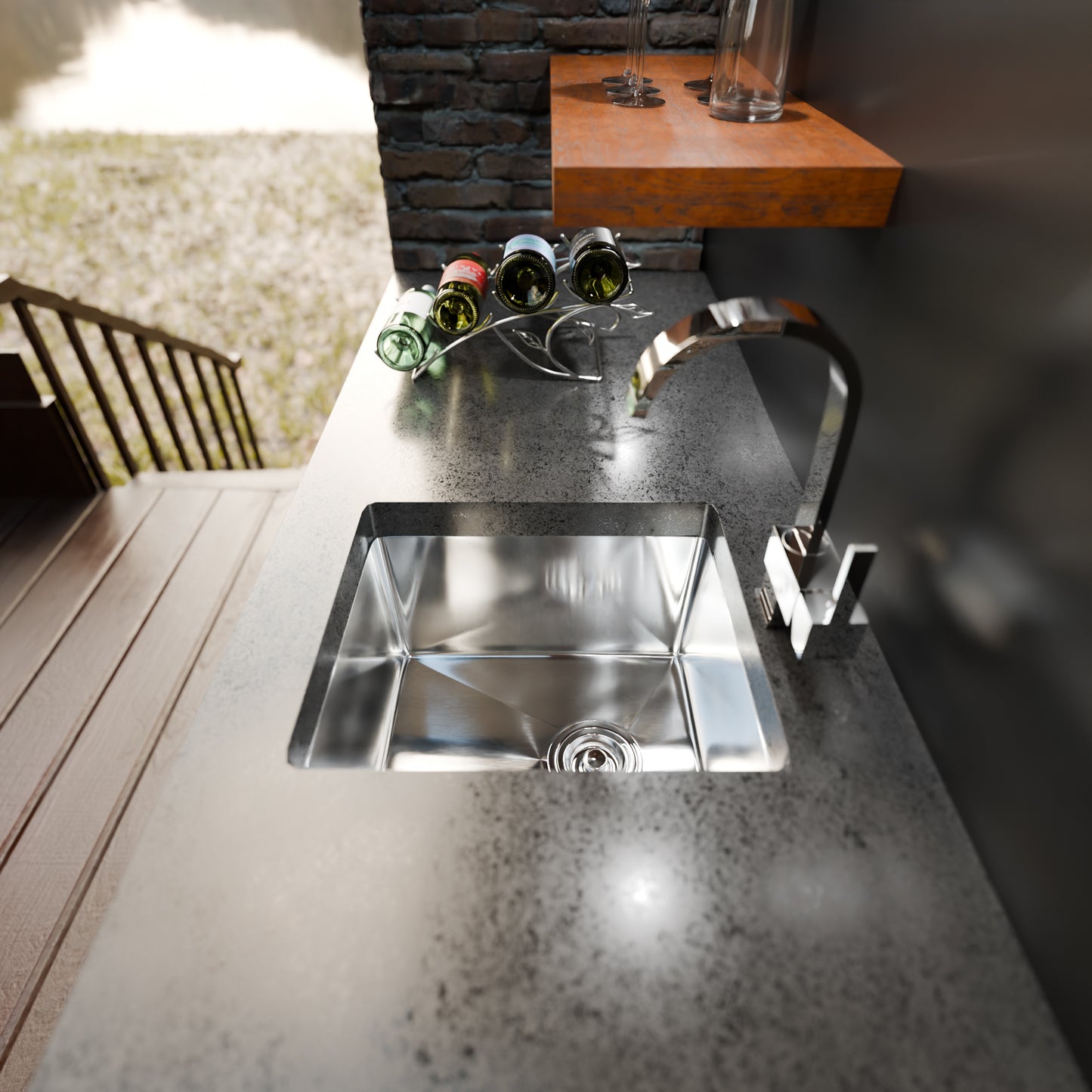 Stainless Steel Bar and Prep Sink, 16 x 18-inches, NBSS-R1016188