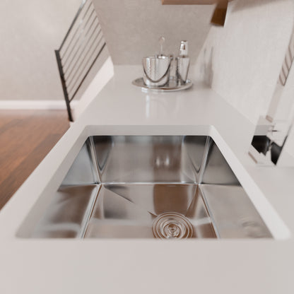 Stainless Steel Square Bar and Prep Sink, 18 x 18-inches, NBSS-R1018188