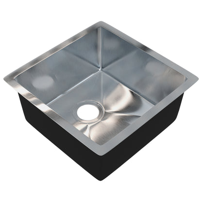 Stainless Steel Square Bar and Prep Sink, 18 x 18-inches, NBSS-R1018188