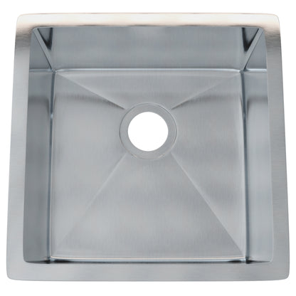 Stainless Steel Square Bar and Prep Sink, 18 x 18-inches, NBSS-R1018188