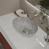 Ostrica Diamond Crystal Clear Glass Vessel Oval Bathroom Sink NCG-2412