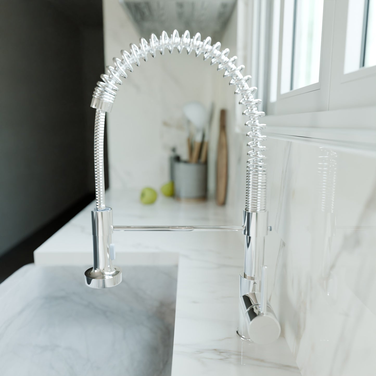 Dual Action Commercial Style Pull-Down Bar and Prep Faucet Series, NKF-H010