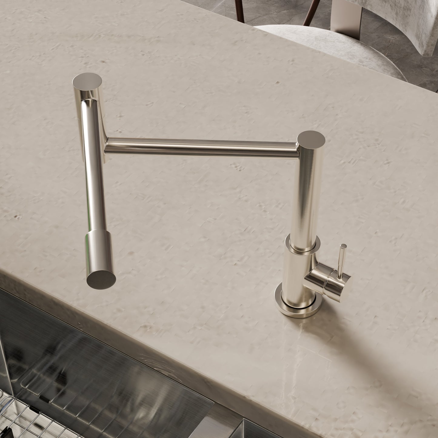 Commercial Kitchen Faucet in Stainless Steel, NKF-H06SS