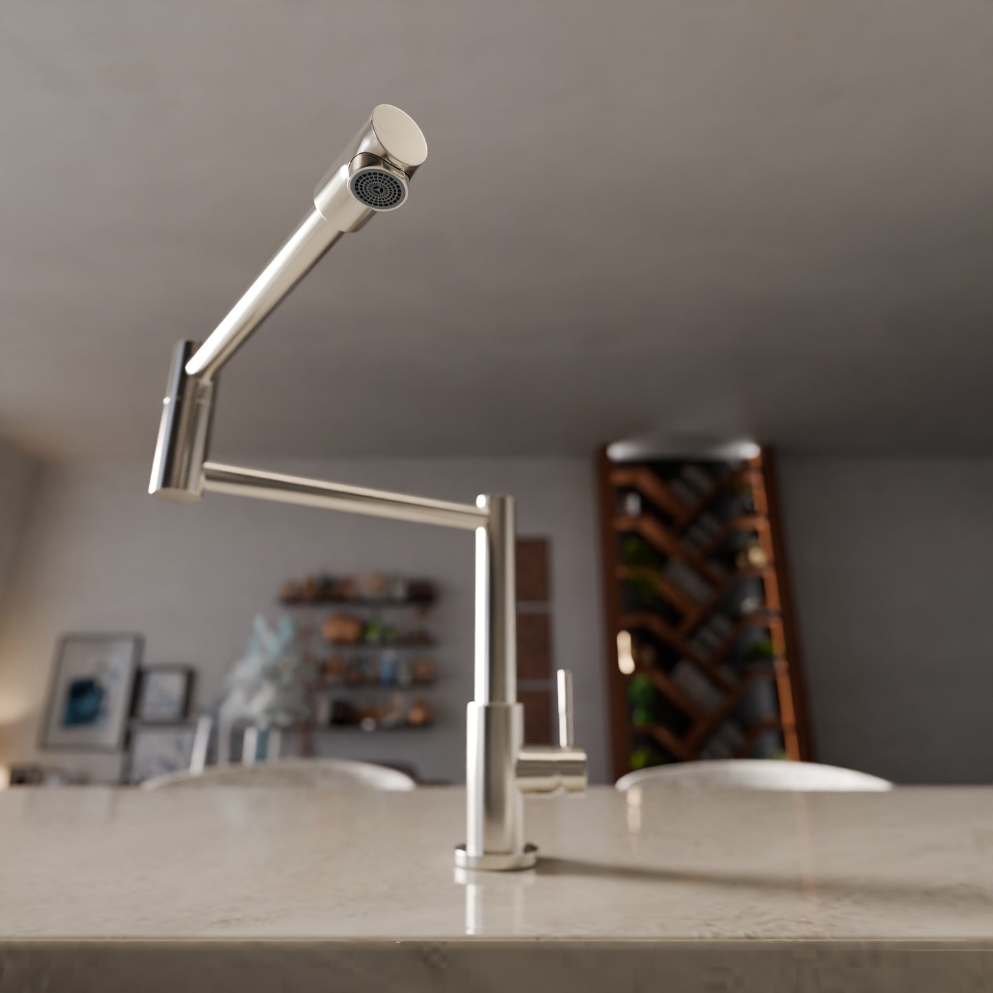 Commercial Kitchen Faucet in Stainless Steel, NKF-H06SS