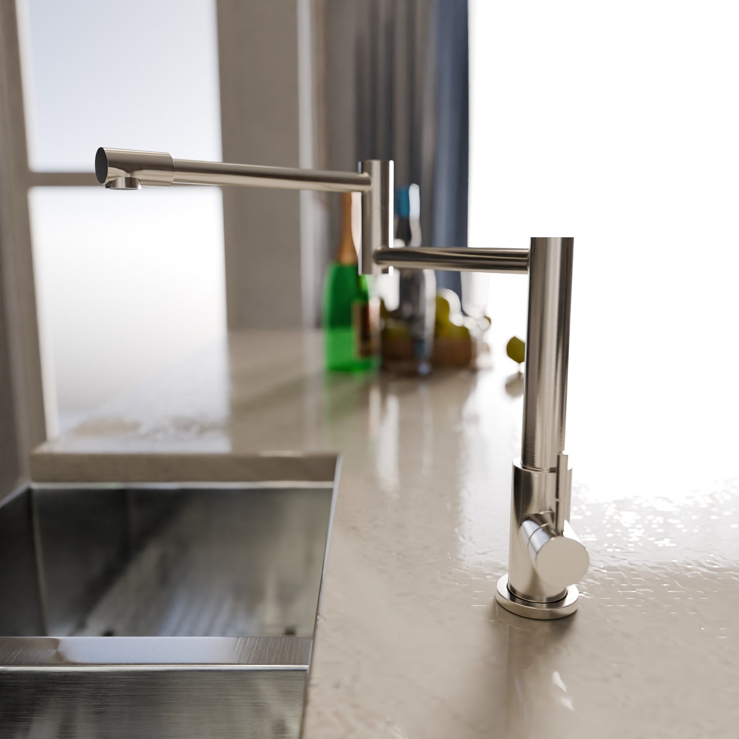 Commercial Kitchen Faucet in Stainless Steel, NKF-H06SS
