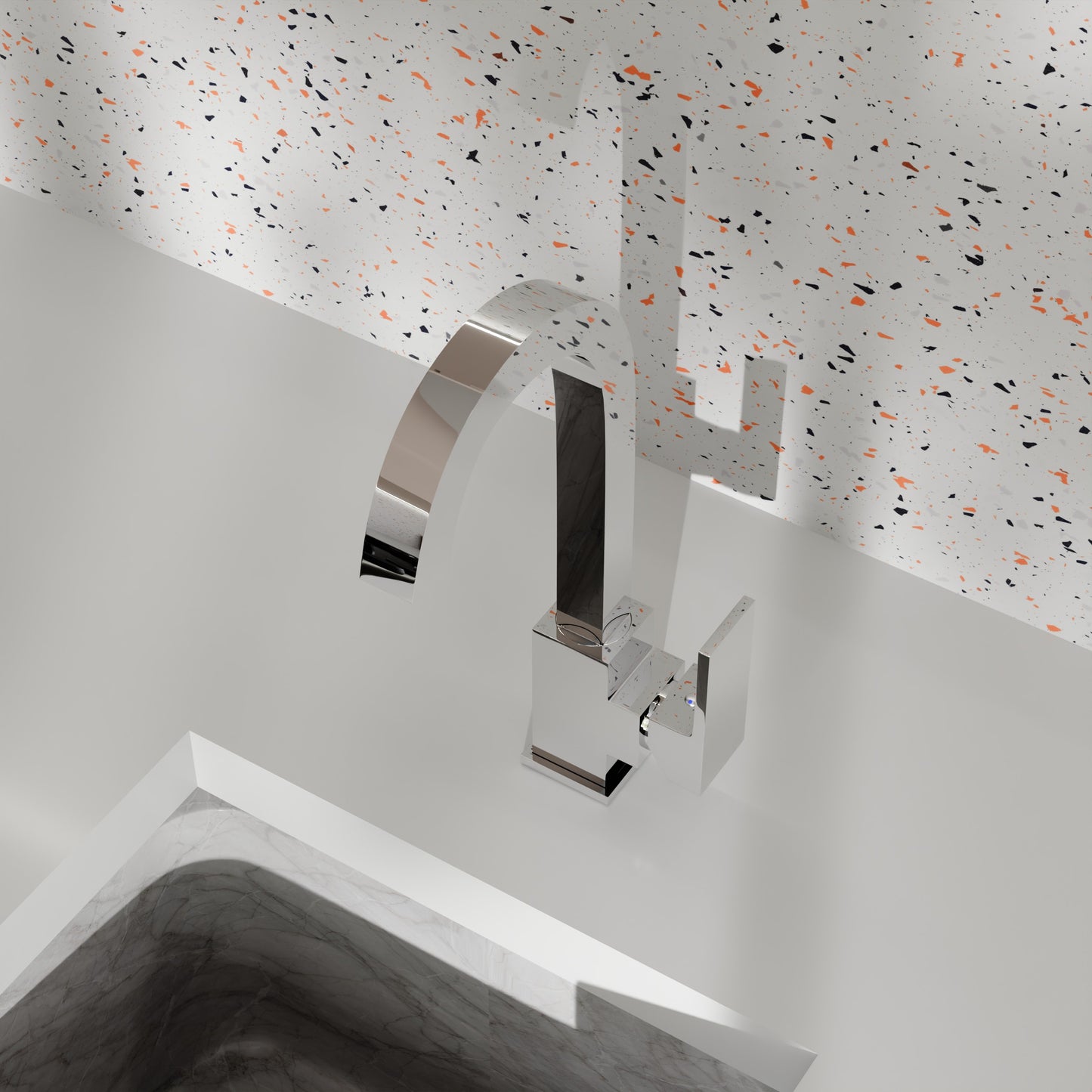 Reid Single Handle Bar Faucet with Square Spout Series, NKF-H08