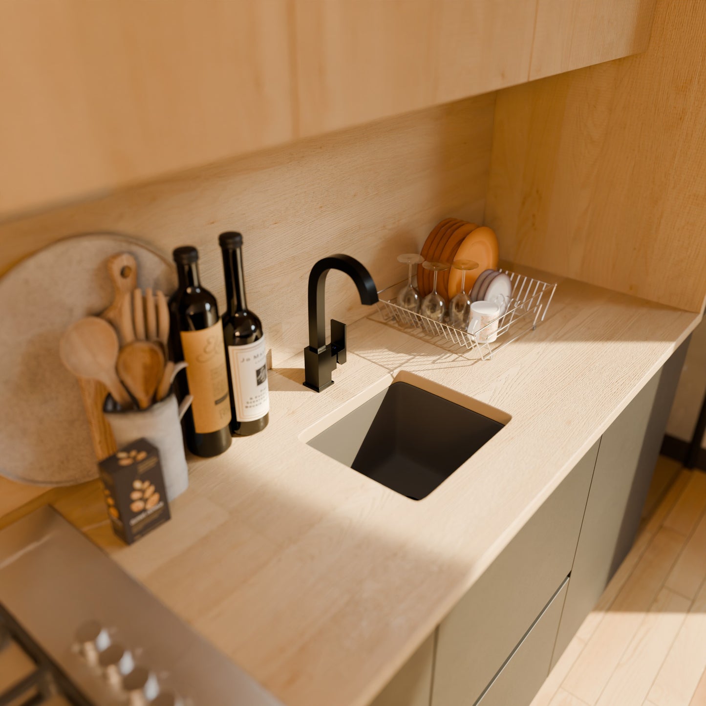 Reid Single Handle Bar Faucet with Square Spout Series, NKF-H08