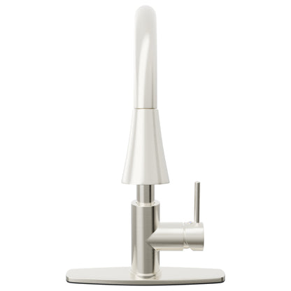 Dual Action Single-Handle Pull-Down Sprayer Kitchen Faucet w/ Deck Plate, NKF-H14