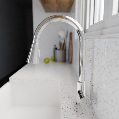 Dual Action Single-Handle Pull-Down Sprayer Kitchen Faucet w/ Deck Plate, NKF-H14