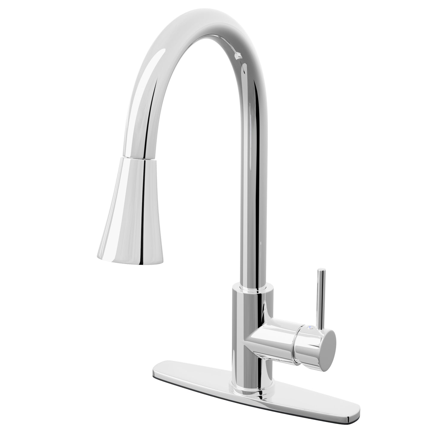Dual Action Single-Handle Pull-Down Sprayer Kitchen Faucet w/ Deck Plate, NKF-H14