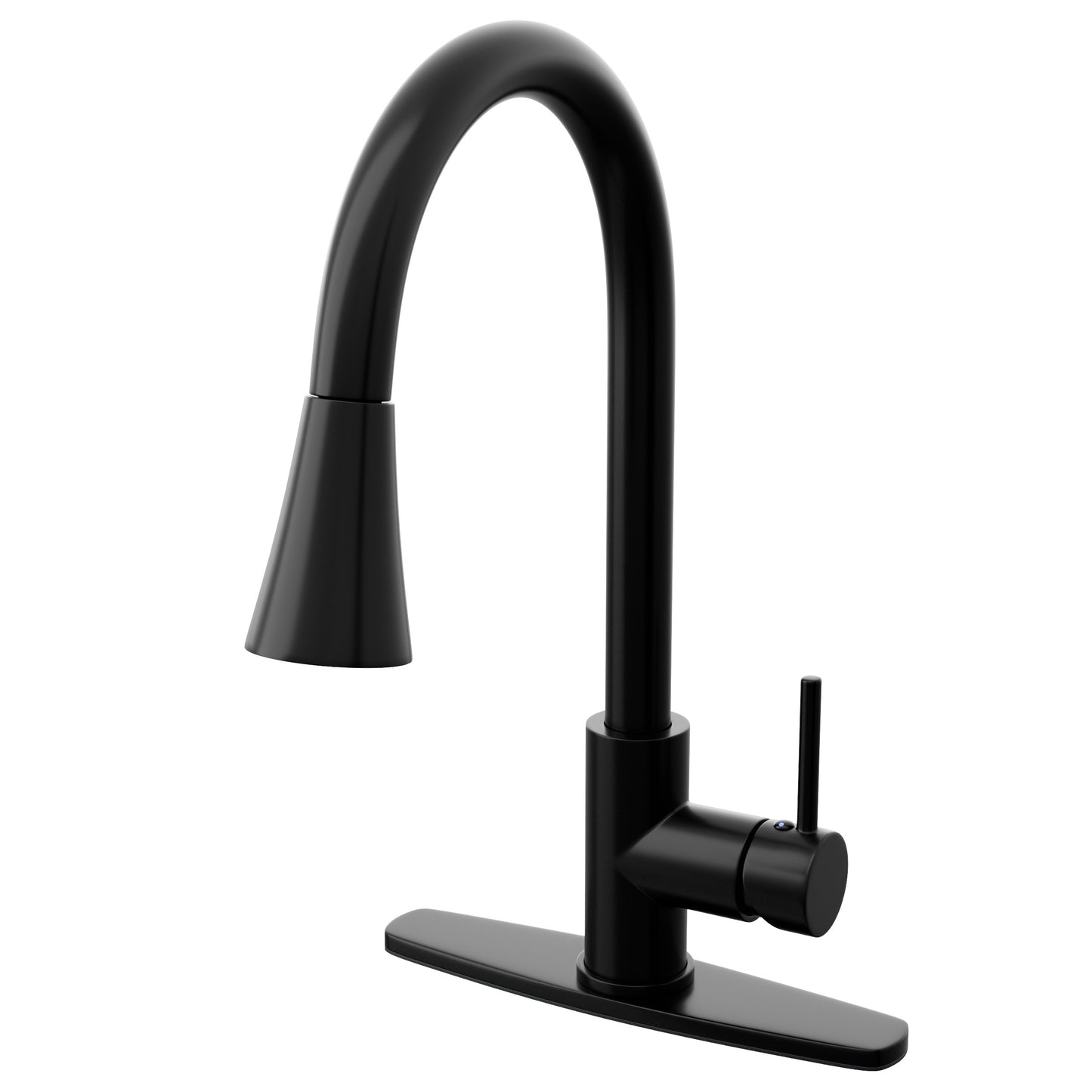 Dual Action Single-Handle Pull-Down Sprayer Kitchen Faucet w/ Deck Plate, NKF-H14