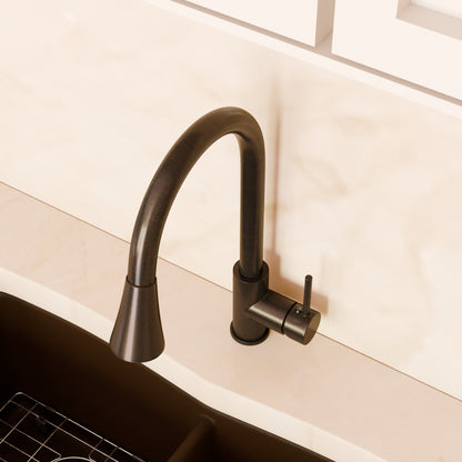 Dual Action Single-Handle Pull-Down Sprayer Kitchen Faucet w/ Deck Plate, NKF-H14