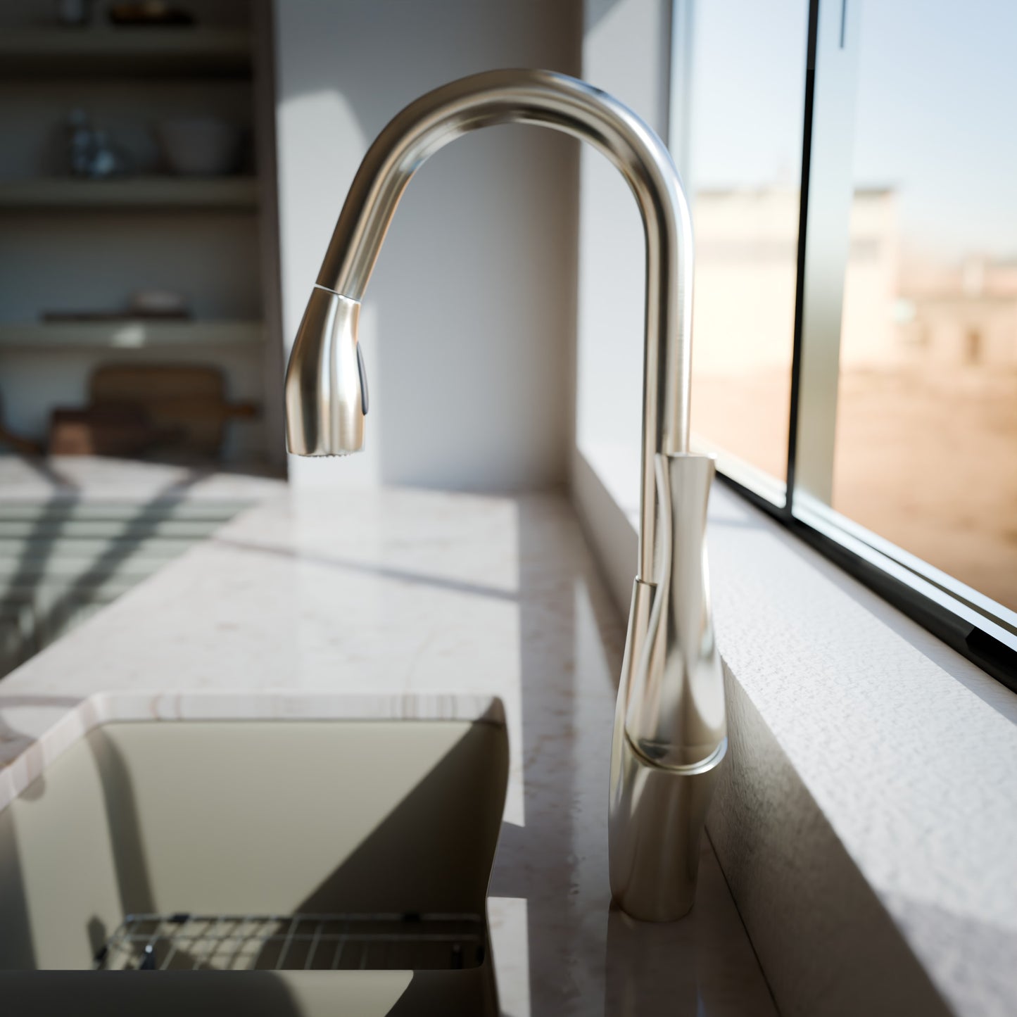 Dual Action Single Lever Pull-Down Kitchen Faucet, NKF-H21 Series