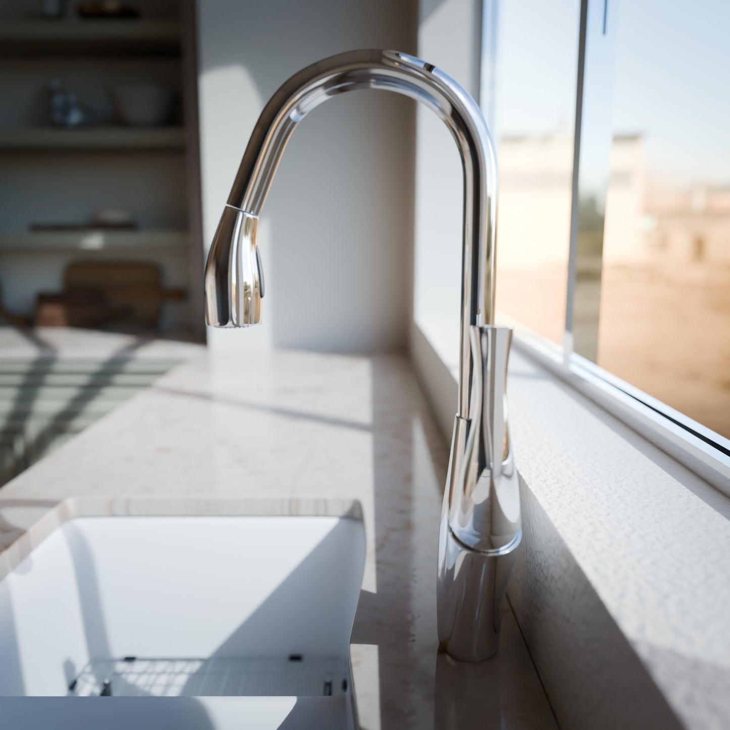 Dual Action Single Lever Pull-Down Kitchen Faucet, NKF-H21 Series