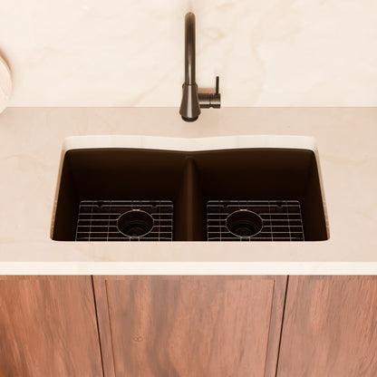 Double Bowl Undermount Granite Composite Sink in Expresso - NKGC-5050UND-EX