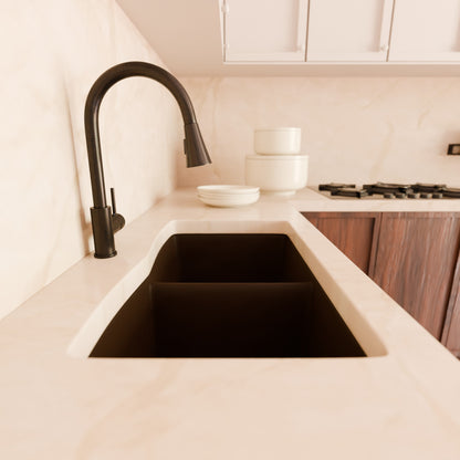 Double Bowl Undermount Granite Composite Sink in Expresso - NKGC-5050UND-EX