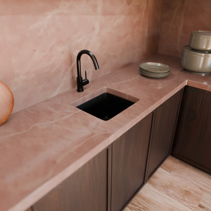 BAJA 18" x 16" Granite Composite Bar Sink in Absolute Black - NKGC-SBBAR-AB