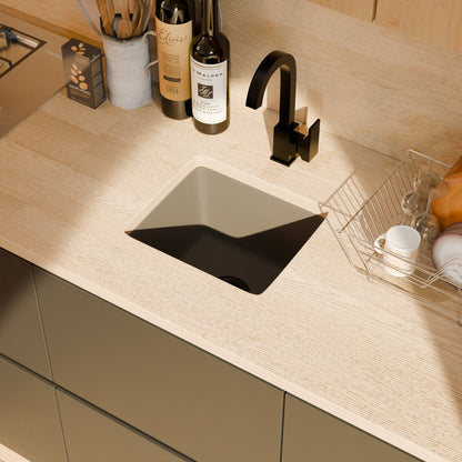 BAJA 18" x 16" Granite Composite Bar Sink in Ash - NKGC-SBBAR-AS