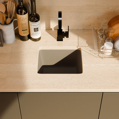 BAJA 18" x 16" Granite Composite Bar Sink in Ash - NKGC-SBBAR-AS