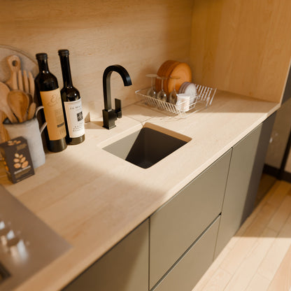 BAJA 18" x 16" Granite Composite Bar Sink in Ash - NKGC-SBBAR-AS