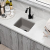 BAJA 18" x 16" Granite Composite Bar Sink in Ash - NKGC-SBBAR-AS