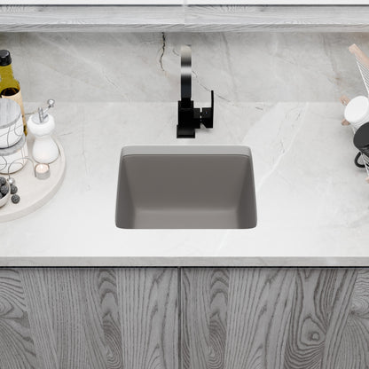 BAJA 18" x 16" Granite Composite Bar Sink in Ash - NKGC-SBBAR-AS