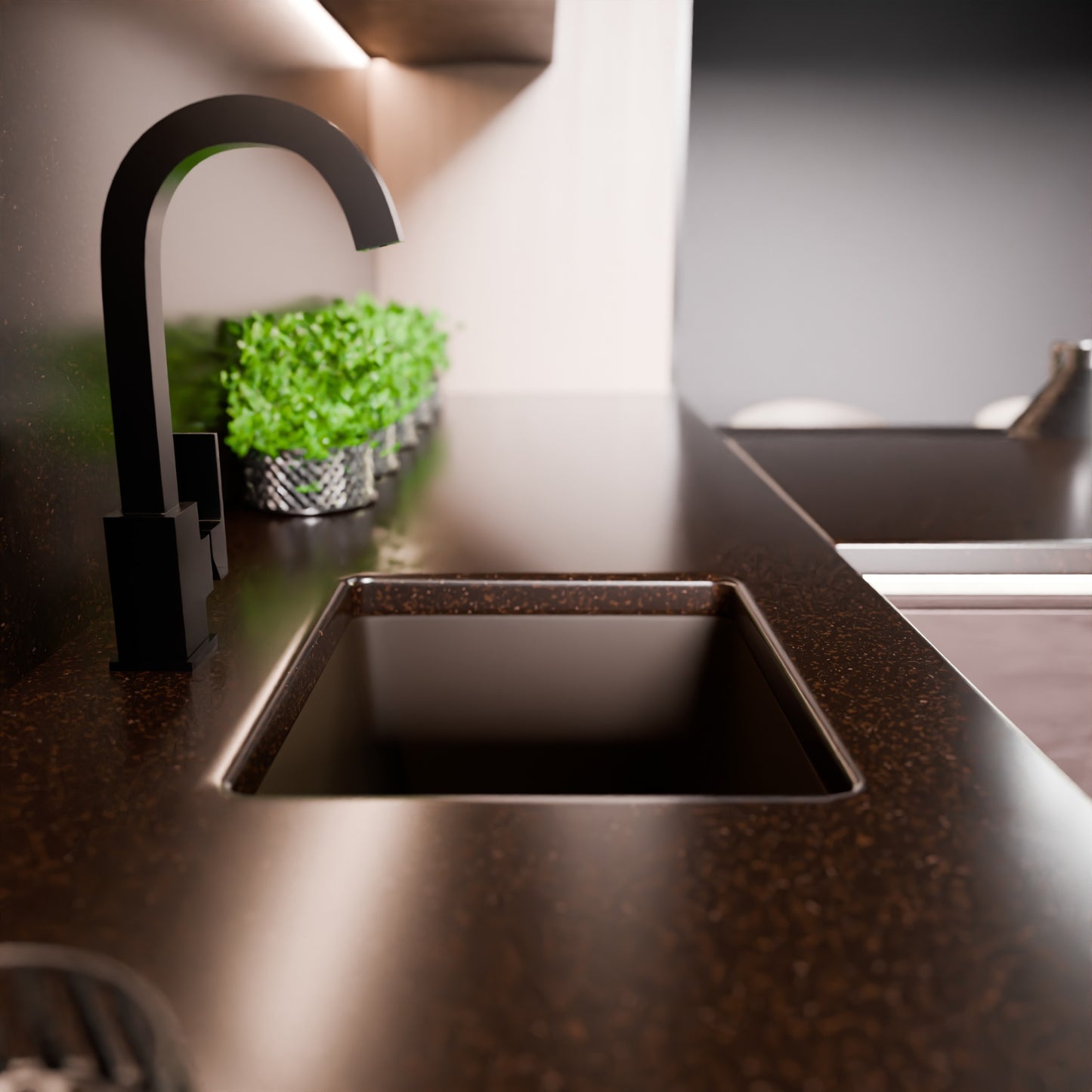 BAJA 18" x 16" Granite Composite Bar Sink in Expresso - NKGC-SBBAR-EX