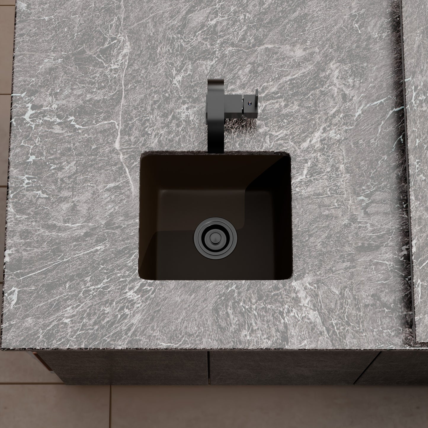 BAJA 18" x 16" Granite Composite Bar Sink in Expresso - NKGC-SBBAR-EX