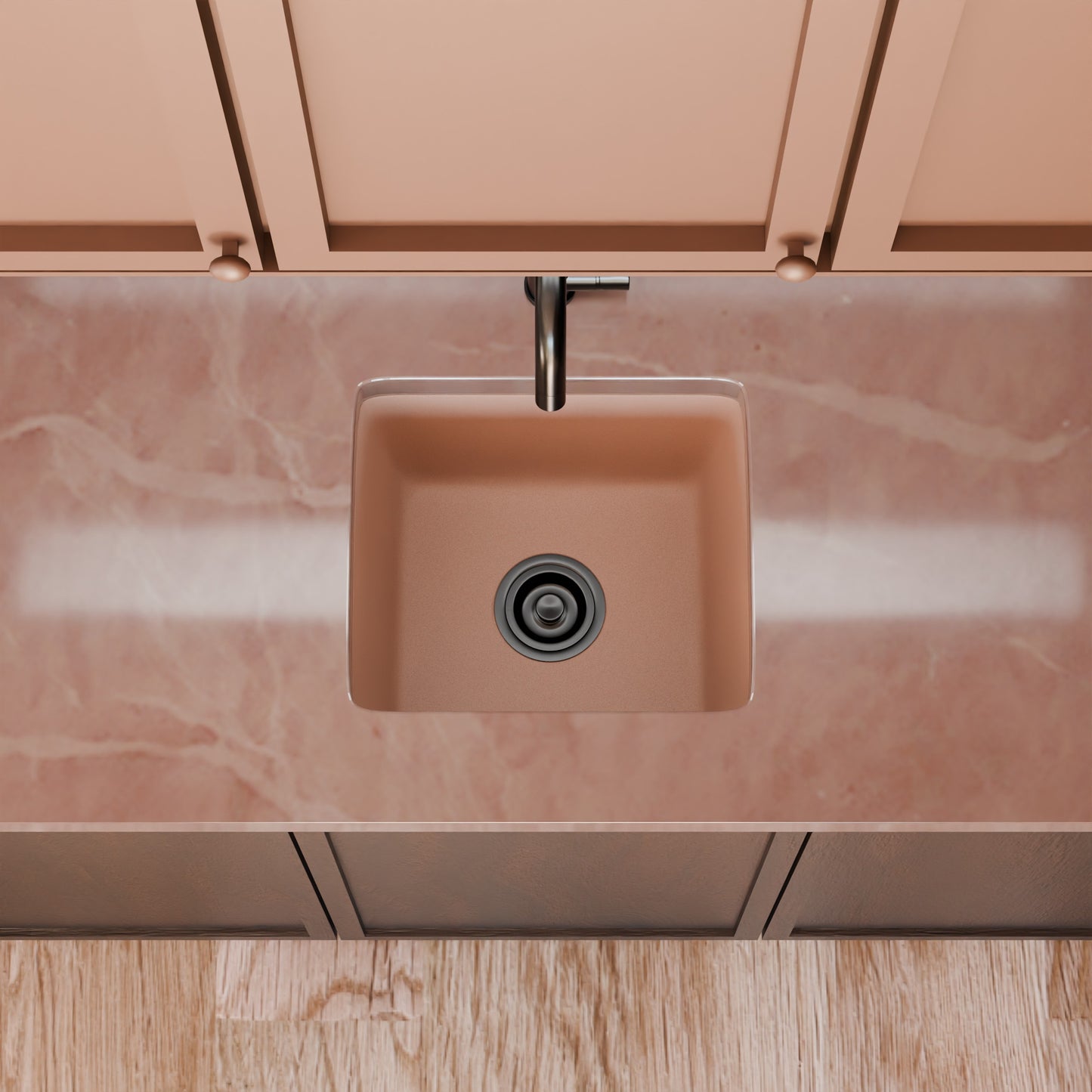 BAJA 18" x 16" Granite Composite Bar Sink in Wheat - NKGC-SBBAR-WHE