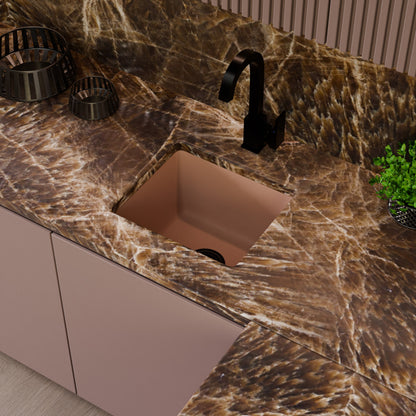 BAJA 18" x 16" Granite Composite Bar Sink in Wheat - NKGC-SBBAR-WHE