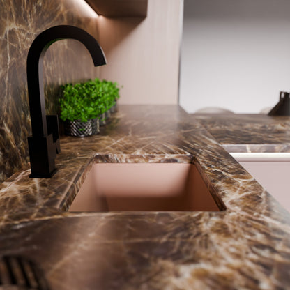 BAJA 18" x 16" Granite Composite Bar Sink in Wheat - NKGC-SBBAR-WHE