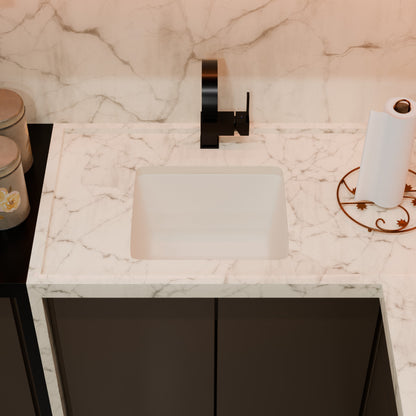 BAJA 18" x 16" Granite Composite Bar Sink in White - NKGC-SBBAR-WHI