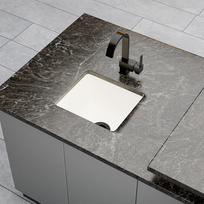 BAJA 18" x 16" Granite Composite Bar Sink in White - NKGC-SBBAR-WHI