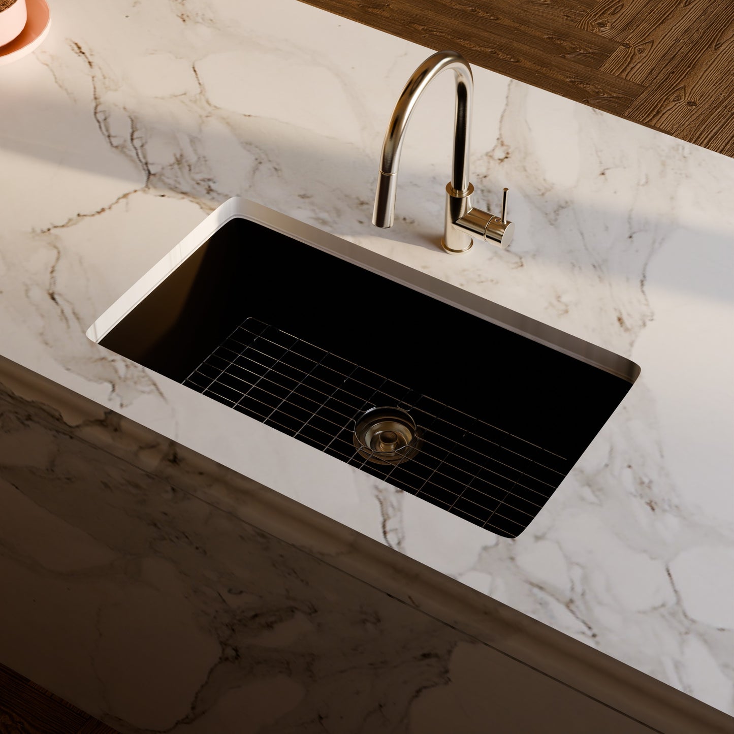 Single Bowl Undermount Granite Composite Sink in Expresso - NKGC-SBUND-EX