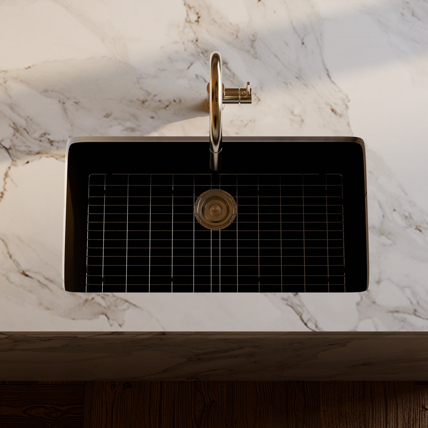 Single Bowl Undermount Granite Composite Sink in Expresso - NKGC-SBUND-EX