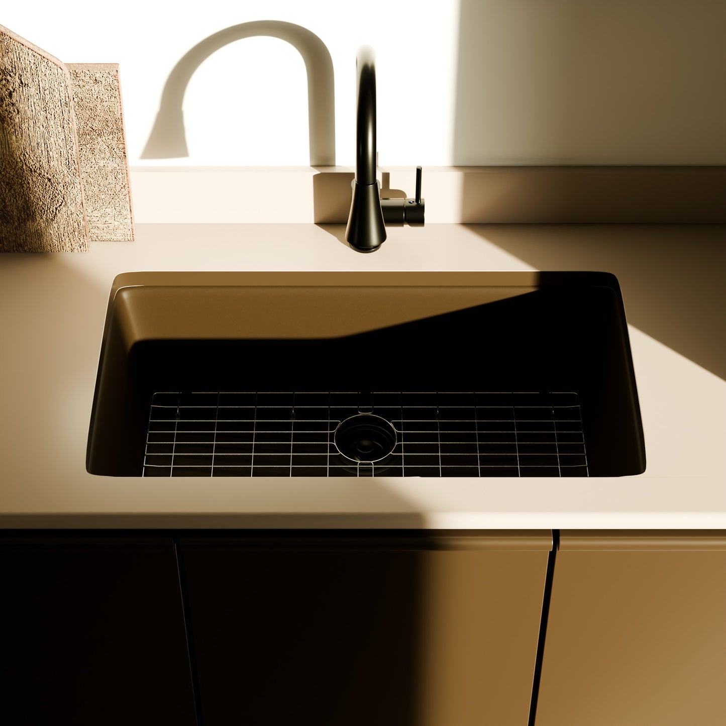 Single Bowl Undermount Granite Composite Sink in Expresso - NKGC-SBUND-EX