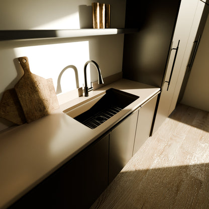 Single Bowl Undermount Granite Composite Sink in Expresso - NKGC-SBUND-EX