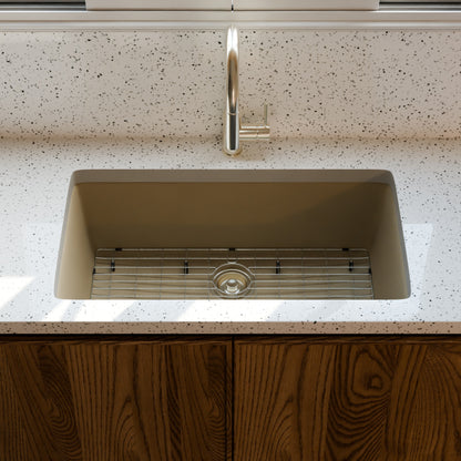 Single Bowl Undermount Granite Composite Sink in Sand - NKGC-SBUND-SA