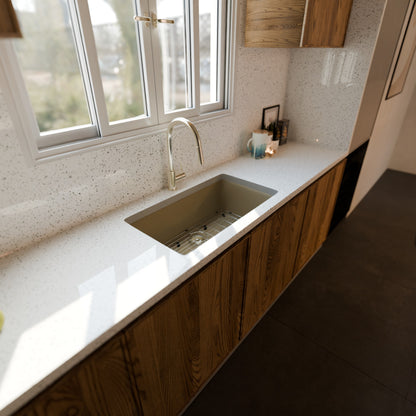 Single Bowl Undermount Granite Composite Sink in Sand - NKGC-SBUND-SA