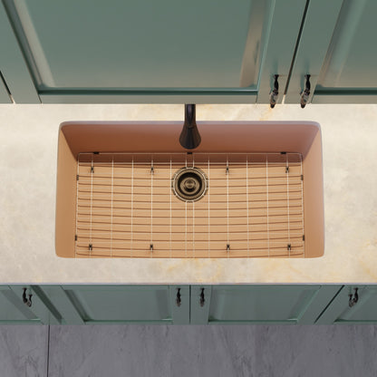 Single Bowl Undermount Granite Composite Sink in Wheat - NKGC-SBUND-WHE